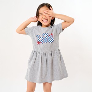 The Juniper Shop Patriotic 1776 Checkered Toddler Dress - 1 of 4