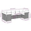 vidaXL 7 Piece Patio Sofa Set with Cushions - Beige and Gray - 3 of 4