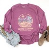 Grand Canyon National Park Two-Toned Circle - Women's Garment Dyed Long Sleeve Graphic T-Shirt - 2 of 4