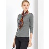 Allegra K Women's Work Office 3/4 Sleeve Boat Neck Houndstooth Printed Blouse - 2 of 4