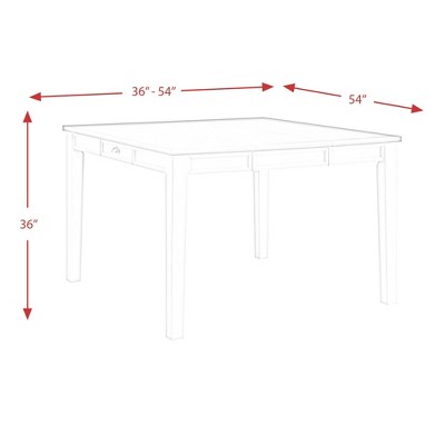 Cottage Charm Two-Tone Extendable Counter Height Dining Table