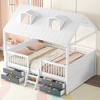 Whisen Wood Bed House Bed Frame - 2 of 4