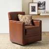 Gabino 29 Wide Genuine Leather Swivel Chair| ART OF LIVING DESIGNS - 3 of 4