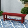 Hyleory HDPE Outdoor Patio Dining Bench - Durable & Weather Resistant Simple Stool - 3 of 4