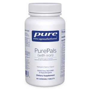 Pure Encapsulations PurePals with Iron - Support for Healthy Cognitive Function and Immune Health - 90 Chewable Tablets - Natural Cherry Flavor - 1 of 4