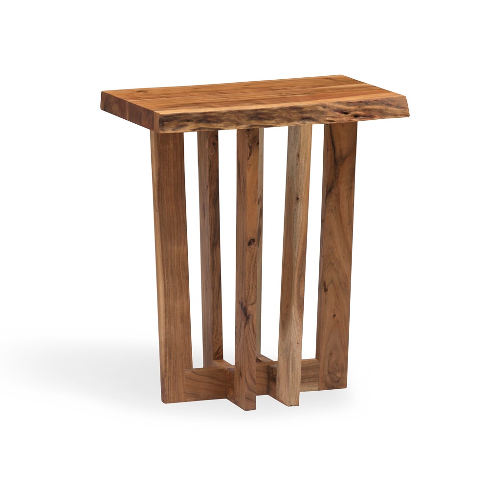 Photos - Coffee Table Alaterre Furniture 24" Berkshire Natural Brown Live Edge End Table Solid Wood
