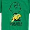 Boys' - Peanuts - Smile More Worry Less Short Sleeve Graphic T-Shirt - 2 of 4