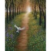 Manual Woodworkers and Weavers "Forest Path Dove" Tapestry Throw Blanket 50"x60", Cotton, Peaceful Nature and Spiritual Comfort Decor - 3 of 3