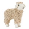 Standing Plush Sheep Decor with Curly Fabric – 10.75"H Farmhouse Beige Sheep Figurines (Set of 2) by Melrose - 2 of 4