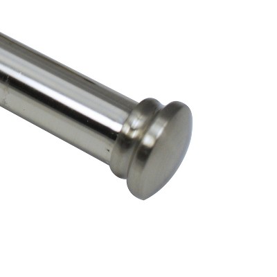 Versailles Imperial Corona Double Steel Heavy Duty Curtain Rod Set for Windows Brushed Nickel