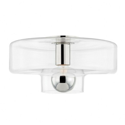 Mitzi Iona 1 - Light Flush Mount in  Polished Nickel Opal Shade