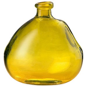 VivaTerra Askew Recycled Glass Balloon Vase, 9" - 1 of 2