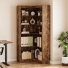 GustoWave Corner Bookshelf, 71.8'' Farmhouse Corner Bookcase, L-Shaped Bookshelf Large Bookcase, 5 Tier Display Shelf Heavy Duty Bookcases (Retro) - 3 of 4