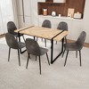 NicBex Dining Table Set for 6 Modern Dining Table with MDF Tabletop, Metal Frame and 6 Suede Chairs for Kitchen - 4 of 4
