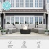 Martha Stewart Bedford Set of 2 Indoor-Outdoor Modular Patio Curved Sectional Sofa Seats in Rattan Wicker with All-Weather Cushions - 4 of 4