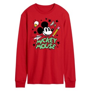 Men's - Disney - Mickey Mouse Long Sleeve Graphic T-Shirt - 1 of 3