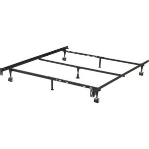 Kings Brand Furniture Heavy Duty Commercial Metal Adjustable Bed Frame, Twin, Full, Queen - 1 of 4