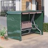 Resenkos Patio Furniture Covers,Outdoor Swing Cover,3-Seater Patio Swing Cover, Outdoor Garden Protection Hammock Cover Waterproof, Dark Green - 2 of 4
