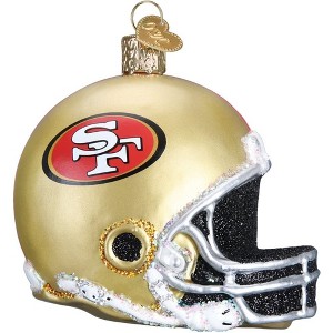 Old World Christmas Blown Glass Ornament for Christmas Tree, San Francisco 49ers Helmet - 1 of 3