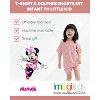 Disney Minnie Mouse Baby Girls French Terry Drop Shoulder T-Shirt and Dolphin Shorts Outfit Set Infant - 3 of 4