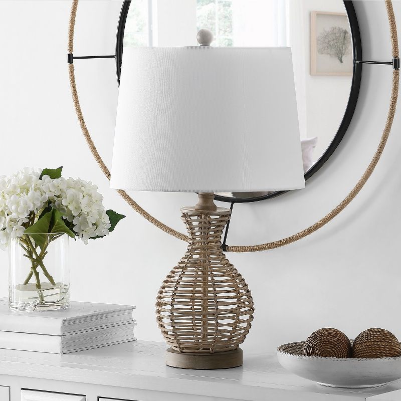 Flora Seagrass Table Lamp - Natural - Safavieh., 2 of 4