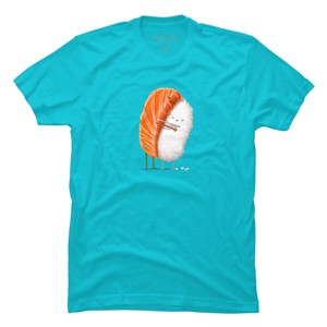 Men's Design By Humans Sushi Hug By andremullerdko T-Shirt - 1 of 3