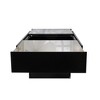 Modern Coffee Tables for Living Room, LED Coffee Table, Storage Coffee Table, Wood Center Table with 2 Drawers and Open Side Shelf, White - 4 of 4