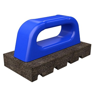 Bon Tool 12-280 Rub Brick - Fluted 6-inch X 3-inch X 1-inch - 60 Grit - Plastic Handle