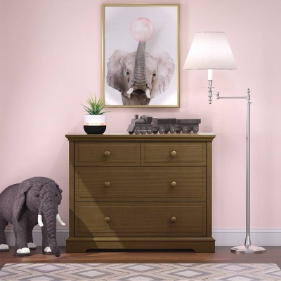 Cocoa Bean Pine Wood 3-Drawer Nursery Dresser