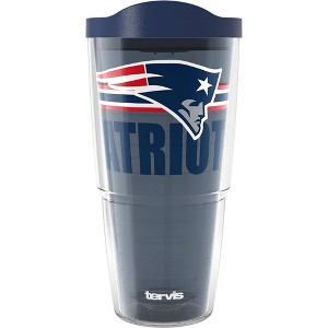 NFL New England Patriots Go The Distance Classic Tumbler - 24oz: Plastic Lidded Drinkware - 1 of 2