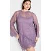 Women's Plus Size Micaela Dress - vintage lavender | CITY CHIC - 3 of 4