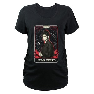 Women's Beetlejuice Beetlejuice Lydia Deetz Tarot Card Maternity T-Shirt - 1 of 3