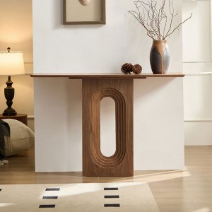 KIGFTSOD 47.24'' Length Entryway Table - Narrow Console with Unique Loopback Design, Modern MDF Sofa Table for Living Room, Hallway, Apartment - 1 of 4