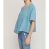 Women's Round Neck Babydoll Top - entro - 2 of 4