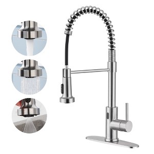 CASAINC Single Handle Pull Down Sprayer Touchless Sensor Kitchen Faucet with Deckplate Included - 1 of 1