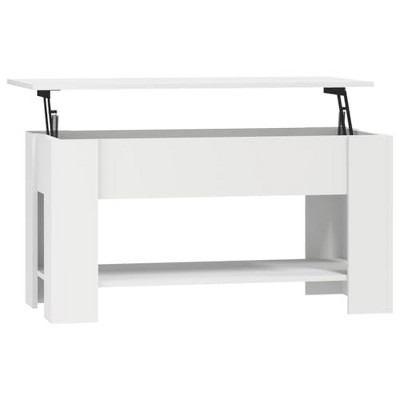 vidaXL Coffee Table White 39.8"x19.3"x20.5" Engineered Wood
