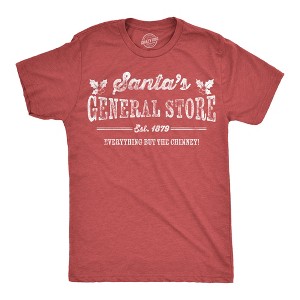 Mens Funny T Shirts Santas General Store Sarcastic Christmas Graphic Novelty Tee For Men - Crazy Dog Men's T Shirt Gift For Christmas - 1 of 4