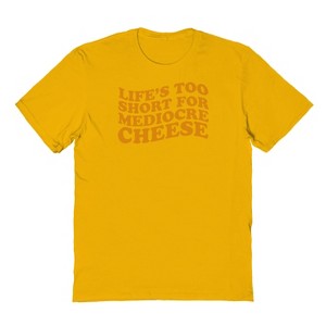 Duke & Sons Men's Mediocre Cheese Short Sleeve Graphic Cotton T-Shirt - 1 of 1
