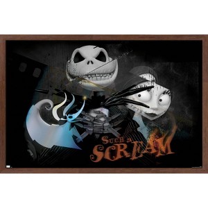 Trends International The Nightmare Before Christmas - Distorted Scream Framed Wall Poster Prints - 1 of 4