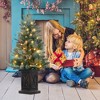 3-foot Christmas tree, compact pre-lit artificial Christmas tree with 78 LED lights, snow-covered tree with brown base for home festive decoration - 4 of 4