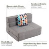 ARTPLAN Fold Sofa Bed-Sleeper Single with Pillow,Futon Sleeper Chair Guest Bed with Washable Linen Cover, Foldable Mattress for Living Room, Apartment - 3 of 4