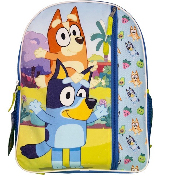 Mochila escolar de 16 pulgadas para niños de Bluey con Bingo a cuestas, de nailon azul, para niños y niñas de 3 años en adelante 3