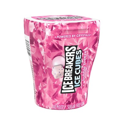 Ice Breakers Ice Cubes Bubble Breeze Sugar Free Gum - 40ct