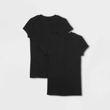 Women's Short Sleeve Ribbed 2pk Bundle T-Shirt - A New Day™