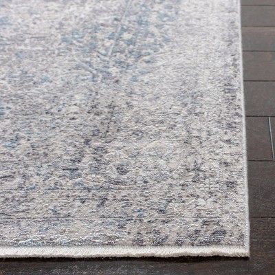 Gray Hand-Knotted Wool and Viscose Area Rug