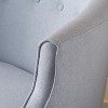 PAGED Contemporary Accent Chair with Button Tufting, Upholstered Reading Chair with Tapered Birch Wood Legs for Living Room, Bedroom - 4 of 4