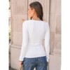 Women's Long Sleeve Knit Shirts Tops Soft Crewneck Blouse Stretch Fitted Fall Business Casual Y2K Outfits - 4 of 4