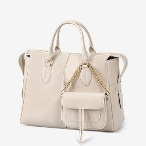 MKF Collection Yareli Women’s Vegan Leather Tote & Mini Crossbody Bag by Mia K – 2 pcs - 1 of 4