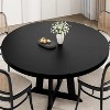 Dining Table for 4 to 6 People, 47 Inch Round Dining Table, Wooden Kitchen Table with Sturty Legs, Dining Room Table for Dining Room, Kitchen - 3 of 4