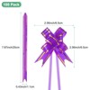 Unique Bargains Plastic Durable Glossy Appearance Waterproof Gift Wrap Satin Pull Bows 100 Count - 3 of 4